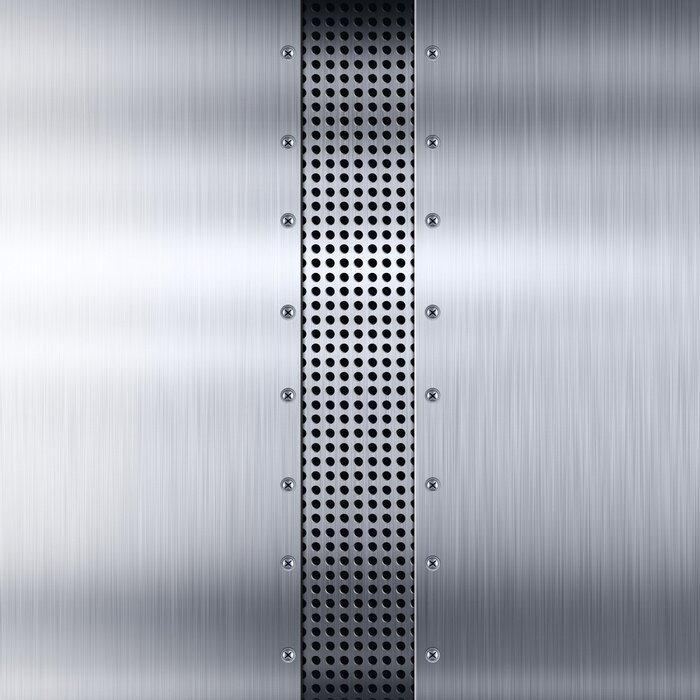 Sticker Silberne Edelstahlplatten