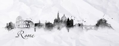 Sticker Silhouette ink Rome