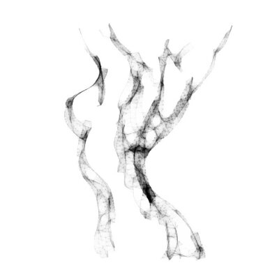 Sticker Sinnliche Silhouette einer Frau gezeichnet mit einer einzigen Aquarelllinie