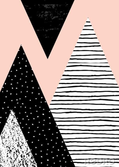 Sticker Skandinavische geometrische Abstraktion