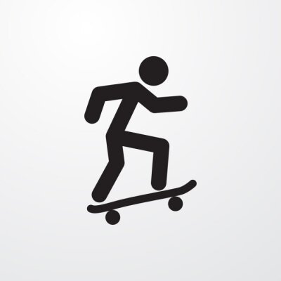 Sticker Skateboard-Symbol Abbildung