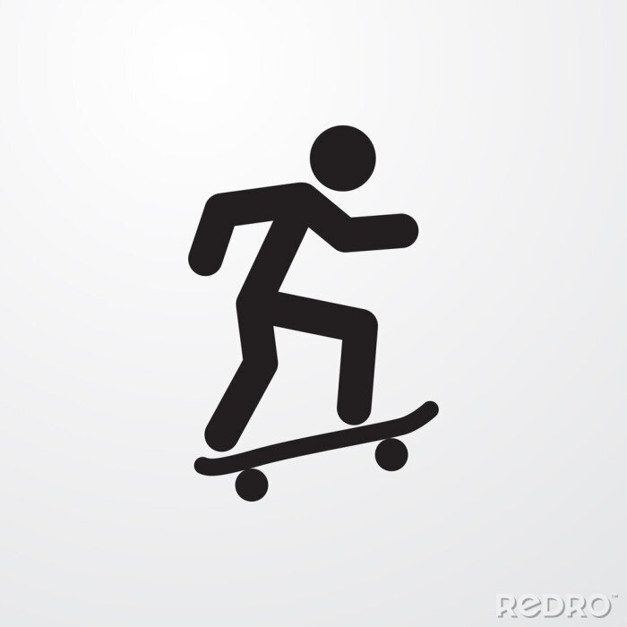 Sticker Skateboard-Symbol Abbildung