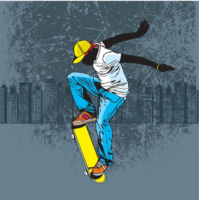 Sticker skateboarding