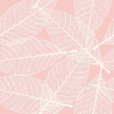 Sticker Skelettierte Blätter nahtlos