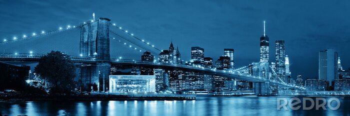 Sticker Skyline bei Nacht in den USA