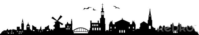 Sticker Skyline von Amsterdam