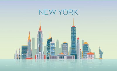 Sticker Skyline von New York