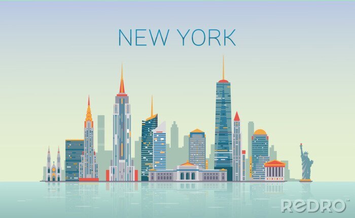 Sticker Skyline von New York