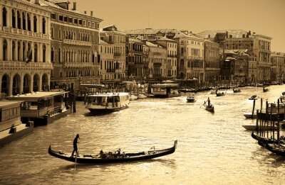 Skyline von Venedig in Sepia