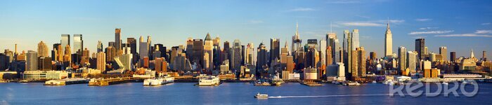 Sticker Skyline vor Sonnenuntergang