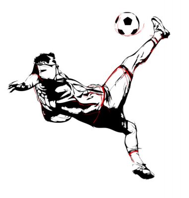 Sticker soccer player