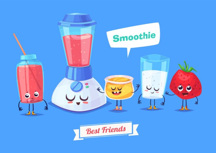 Sticker Sommergetränke Frucht-Smoothie Grafik