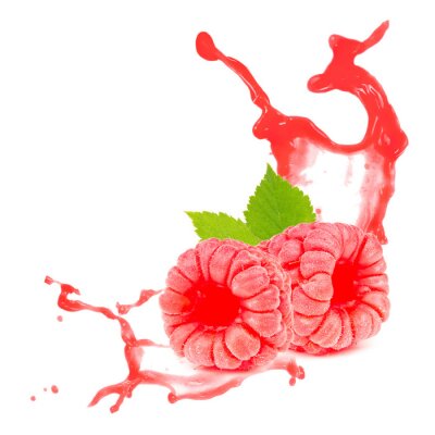 Sticker Sommergetränke Himbeersaft Grafik