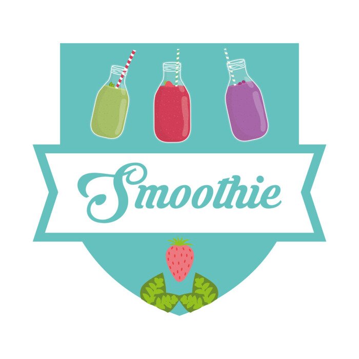 Sticker Sommergetränke Werbung für Smoothie