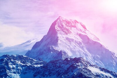 Sticker Sonnenaufgang in den Bergen