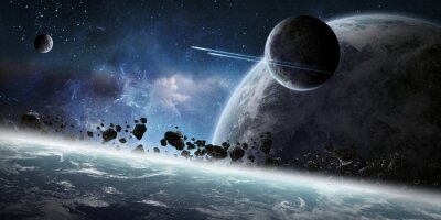 Sonnenaufgang über Planeten