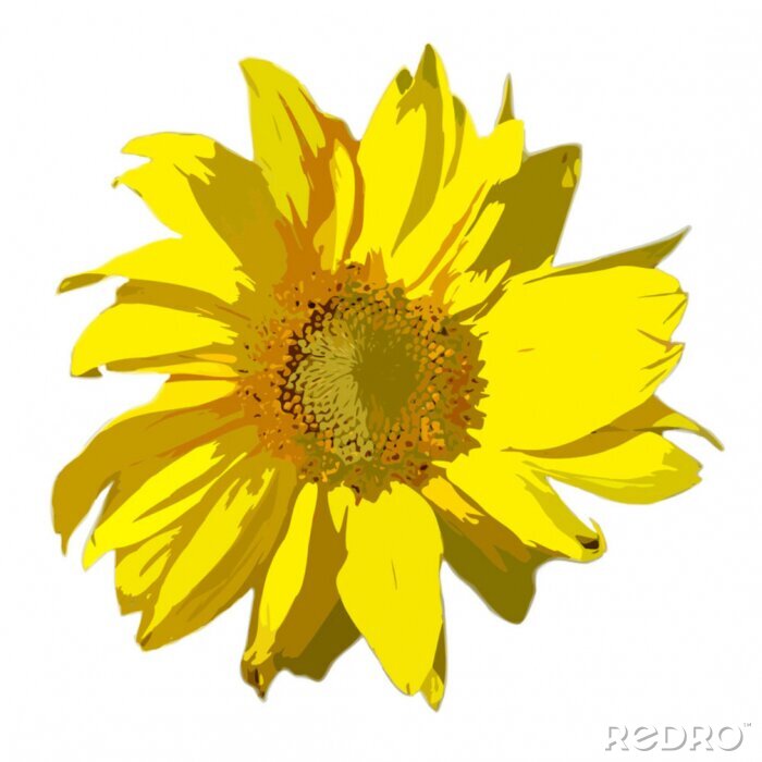 Sticker Sonnenblume mit gelber Mitte