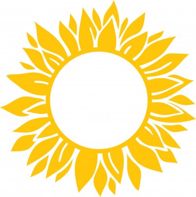 Sticker Sonnenblume vergrößert