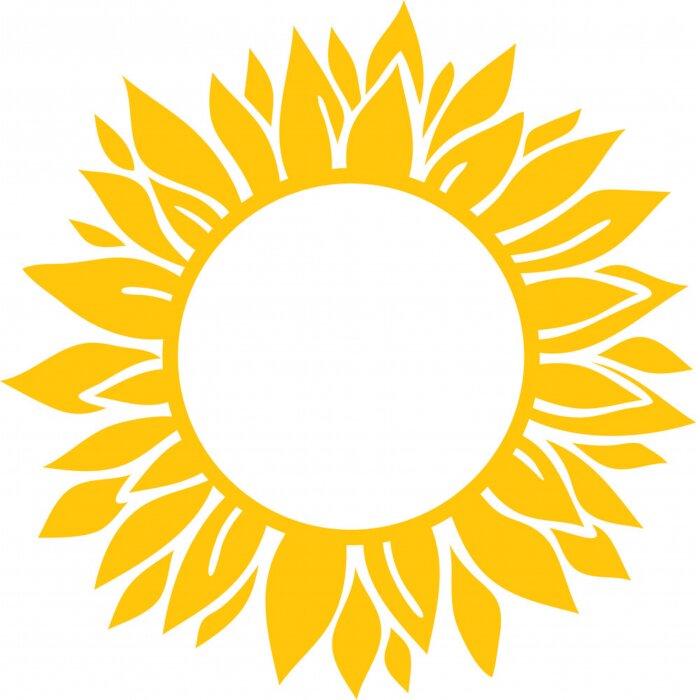 Sticker Sonnenblume vergrößert