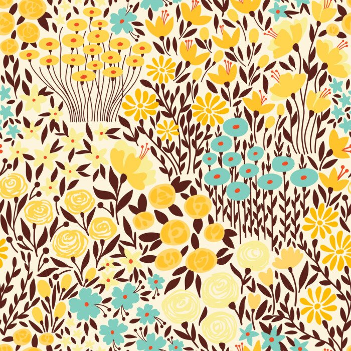 Sticker Sonnige Feldblumen