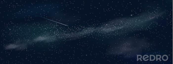 Sticker Space.The night starry sky. Space background. Shining stars and nebula