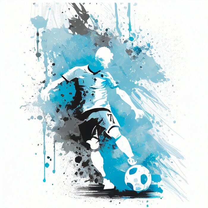 Sticker Spieler auf dem Fußballplatz