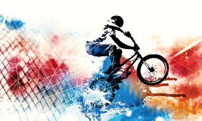 Sticker Sport illustration of bmx rider