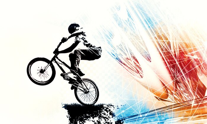Sticker Sport illustration of bmx rider