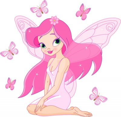 Sticker spring fairy