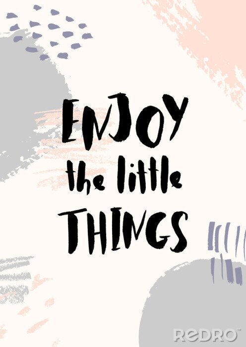 Sticker Spruch Sie sollen die kleinen Dinge zu schätzen wissen auf Englisch