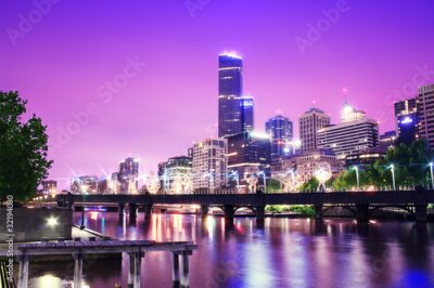 Sticker Stadt bei Nacht in Australien