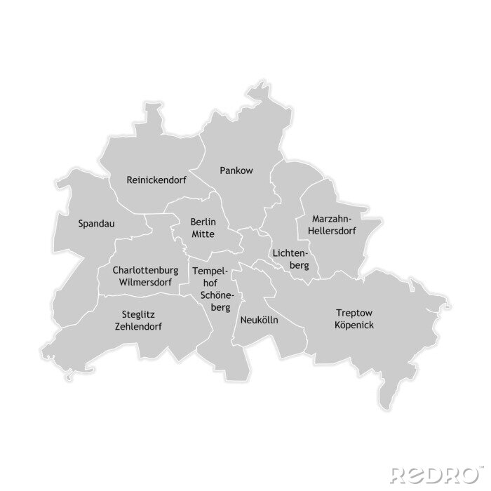 Sticker Stadtkarte berlin beschriftet