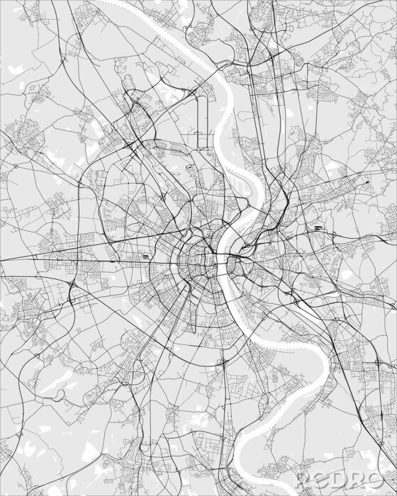 Sticker Stadtplan von Köln in Deutschland