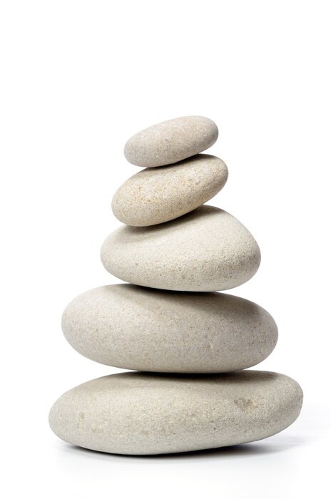 Sticker Steinhaufen isoliert auf weißem Hintergrund