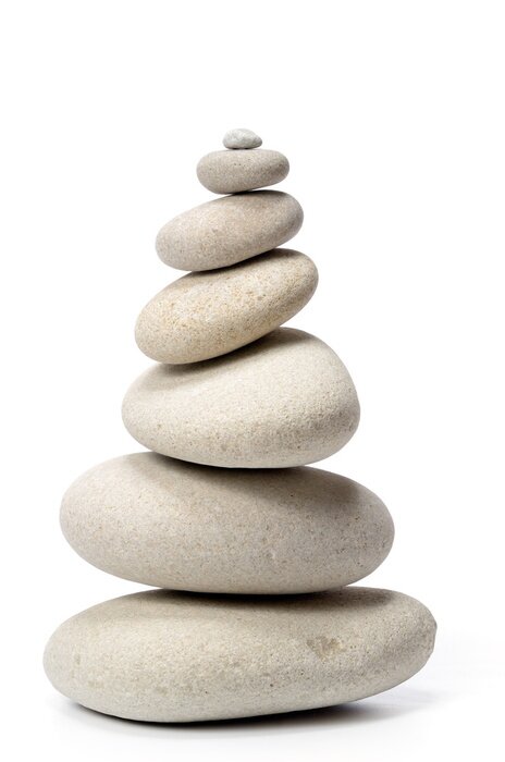 Sticker Steinhaufen isoliert auf weißem Hintergrund