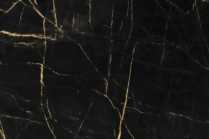 Sticker Steinstruktur schwarzer Marmor mit goldenen Verzierungen
