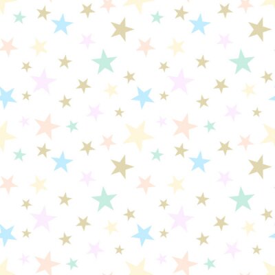 Sticker Sterne in abgetönten Pastellfarben