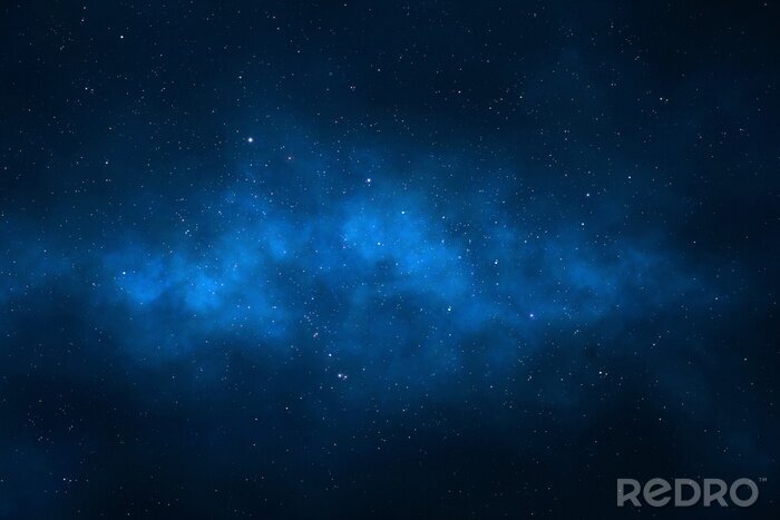 Sticker Sterne in der Galaxie Schattierungen von Dunkelblau Grafik
