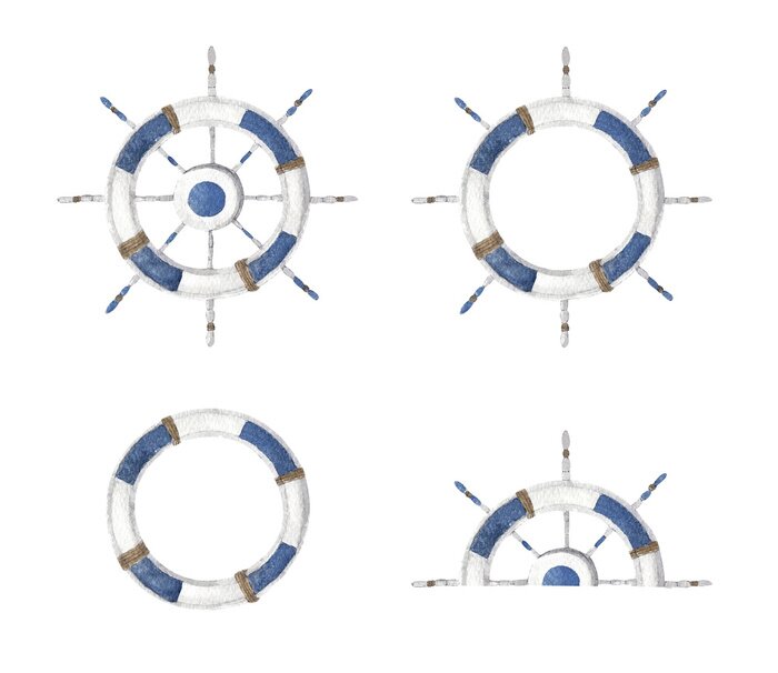 Sticker Steuerrad in vier Ausführungen