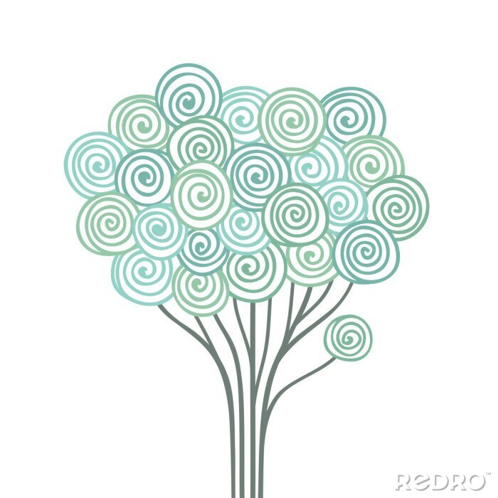 Sticker Stilisierte Baum