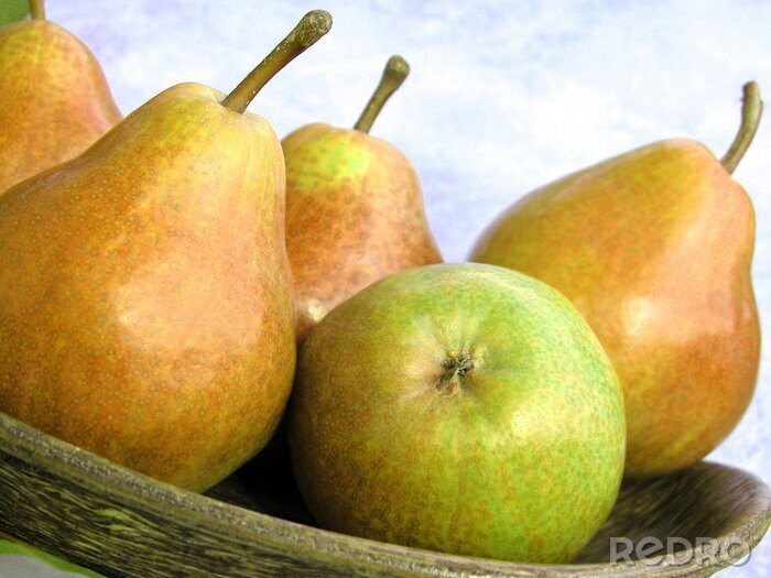 Sticker Stillleben mit Birnen in Körben