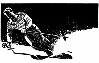 Sticker Stilvolle Skier