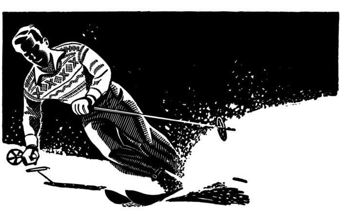 Sticker Stilvolle Skier