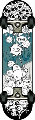 Sticker Strange graffiti Bild auf Skateboard