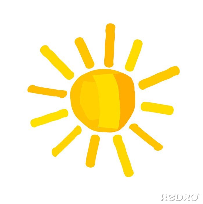 Sticker Sun Illustration