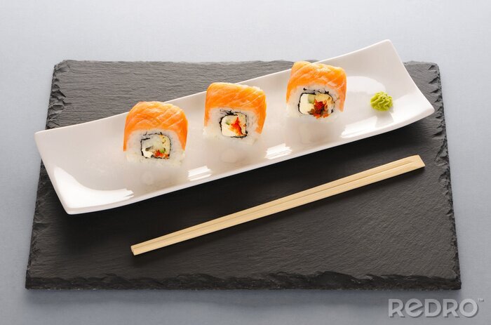 Sticker Sushi drei Rollen