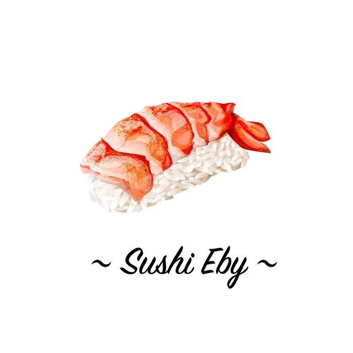 Sticker Sushi mit Fisch und Reis