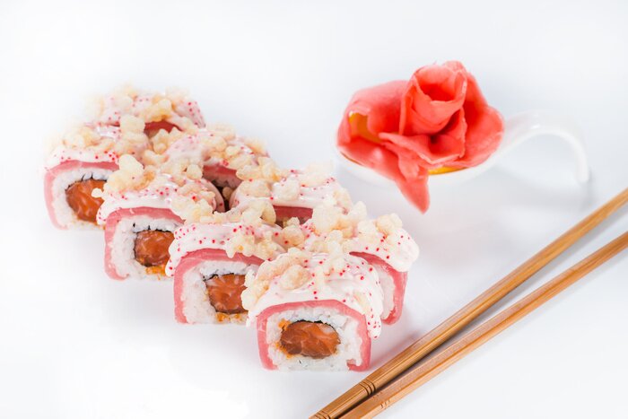 Sticker Sushi-Rollen elegante Komposition