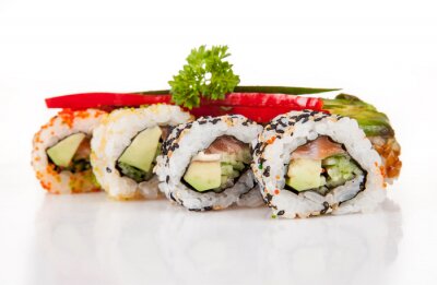 Sushi-Rollen mit Gemüse