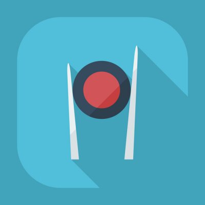 Sticker Sushi-Set auf minimalistischer Grafik